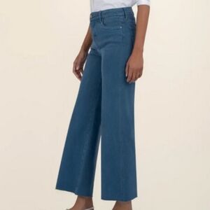 Kut From The Kloth Meg Wide Leg Jeans In Marine Blue Women's Size 7 High Rise